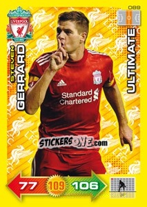 Sticker Steven Gerrard - Liverpool FC 2011-2012. Adrenalyn XL n. 89 - Panini