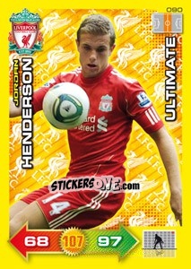 Sticker Jordan Henderson - Liverpool FC 2011-2012. Adrenalyn XL - Panini