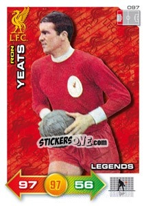 Figurina Ron Yeats - Liverpool FC 2011-2012. Adrenalyn XL n. 97 - Panini
