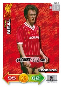 Sticker Phil Neal - Liverpool FC 2011-2012. Adrenalyn XL n. 99 - Panini