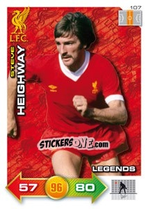 Sticker Steve Heighway - Liverpool FC 2011-2012. Adrenalyn XL - Panini