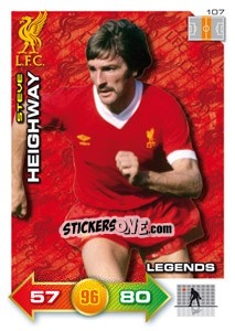 Figurina Steve Heighway - Liverpool FC 2011-2012. Adrenalyn XL n. 107 - Panini