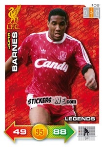 Sticker John Barnes - Liverpool FC 2011-2012. Adrenalyn XL n. 108 - Panini