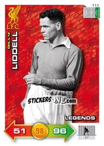 Figurina Billy Liddell - Liverpool FC 2011-2012. Adrenalyn XL n. 111 - Panini