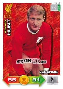 Sticker Roger Hunt - Liverpool FC 2011-2012. Adrenalyn XL n. 112 - Panini