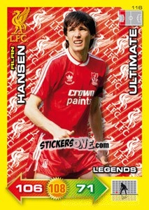 Figurina Alan Hansen - Liverpool FC 2011-2012. Adrenalyn XL - Panini