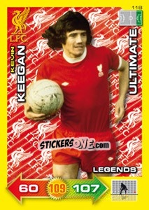 Sticker Kevin Keegan - Liverpool FC 2011-2012. Adrenalyn XL n. 118 - Panini