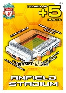 Sticker Anfield Stadium - Liverpool FC 2011-2012. Adrenalyn XL n. 121 - Panini