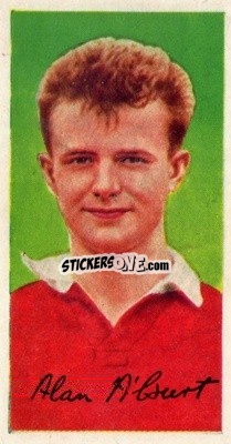Sticker Alan A'Court - Famous Footballers (A8) 1960
 - Barratt & Co.
