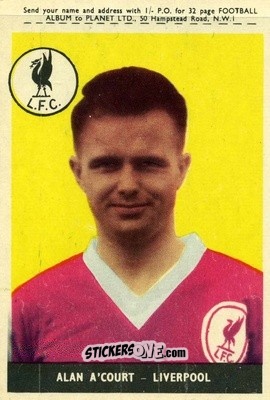 Sticker Alan A'Court - Footballers 1958-1959
 n. 14a - A&BC