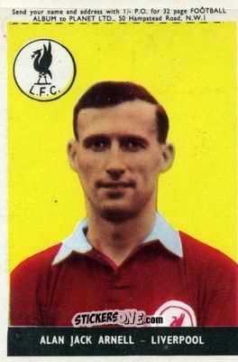 Sticker Alan Arnell - Footballers 1958-1959
 n. 13b - A&BC