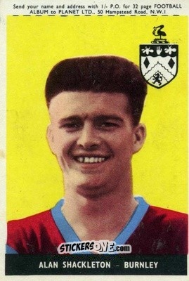 Sticker Alan Shackleton - Footballers 1958-1959
 n. 21a - A&BC