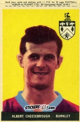 Sticker Albert Cheesebrough - Footballers 1958-1959
 - A&BC