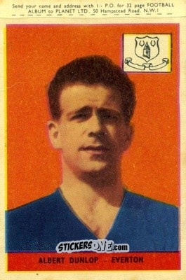 Sticker Albert Dunlop - Footballers 1958-1959
 - A&BC