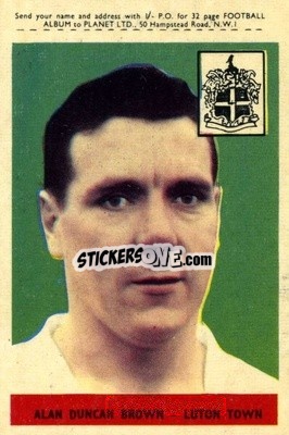Sticker Allan Brown - Footballers 1958-1959
 - A&BC