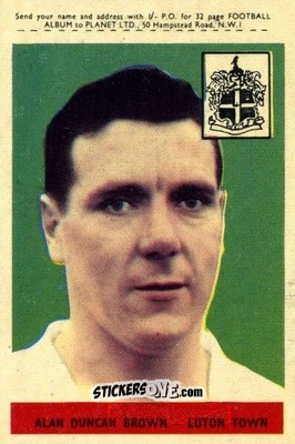 Cromo Allan Brown - Footballers 1958-1959
 n. 65 - A&BC