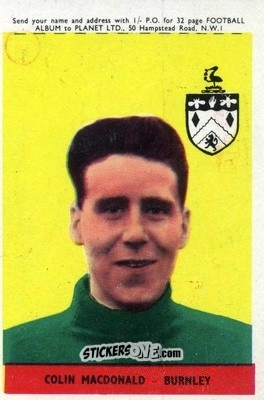 Sticker Colin MacDonald - Footballers 1958-1959
 - A&BC