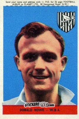 Sticker Don Howe - Footballers 1958-1959
 n. 28a - A&BC