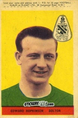 Cromo Eddie Hopkinson - Footballers 1958-1959
 - A&BC