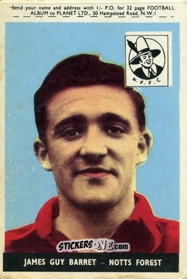 Sticker James Barret - Footballers 1958-1959
 n. 2b - A&BC