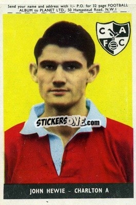 Sticker John Hewie - Footballers 1958-1959
 - A&BC