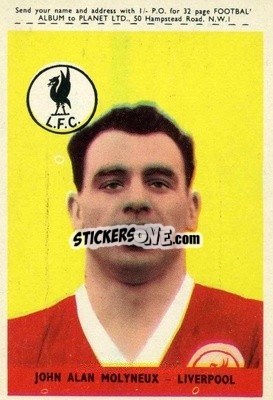 Sticker John Molyneux - Footballers 1958-1959
 - A&BC
