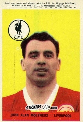 Sticker John Molyneux - Footballers 1958-1959
 - A&BC