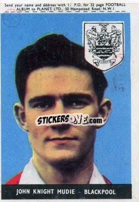 Sticker John Mudie - Footballers 1958-1959
 - A&BC