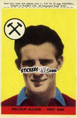 Sticker Malcolm Allison - Footballers 1958-1959
 - A&BC
