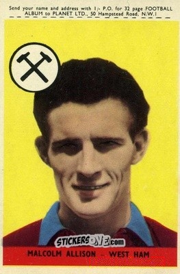 Figurina Malcolm Allison - Footballers 1958-1959
 n. 39a - A&BC