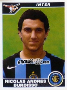 Cromo Nicolas Andre Burdisso - Calciatori 2004-2005 - Panini