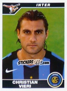 Sticker Christian Vieri - Calciatori 2004-2005 n. 166 - Panini
