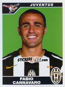 Sticker Fabio Cannavaro - Calciatori 2004-2005 - Panini