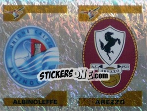 Cromo Scudetto Albinoleffe/Arezzo (a/b) - Calciatori 2004-2005 - Panini