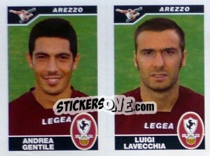 Figurina Gentile / Lavecchia  - Calciatori 2004-2005 - Panini