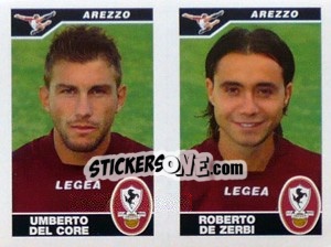 Figurina Del Core / De Zerbi  - Calciatori 2004-2005 - Panini