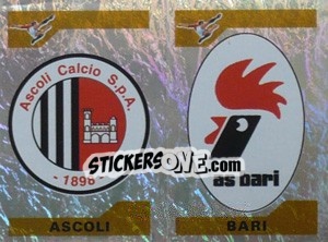 Sticker Scudetto Ascoli/Bari (a/b)