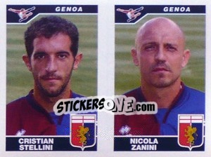 Sticker Stellini / Zanini  - Calciatori 2004-2005 - Panini
