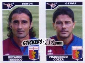 Sticker Tedesco / Cozza  - Calciatori 2004-2005 - Panini