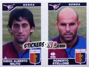 Figurina Diego Milito / Stellone  - Calciatori 2004-2005 - Panini