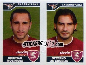 Sticker Molinaro / De Angelis - Calciatori 2004-2005 n. 604 - Panini