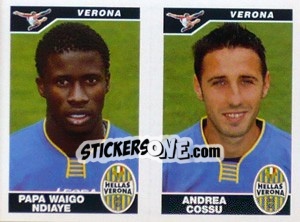 Sticker Ndiaye / Cossu  - Calciatori 2004-2005 - Panini