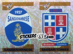 Sticker Scudetto Sangiovannese/Sassari Torres (a/b) - Calciatori 2004-2005 - Panini