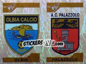 Figurina Scudetto Olbia/Palazzolo (a/b) - Calciatori 2004-2005 - Panini