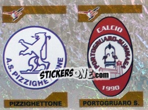 Figurina Scudetto Pizzighettone/Portogruaro-Summaga (a/b) - Calciatori 2004-2005 - Panini