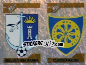 Sticker Scudetto Bellaria Igea Marina/Carrarese (a/b) - Calciatori 2004-2005 - Panini