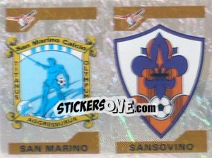 Sticker Scudetto San Marino/Sansovino (a/b) - Calciatori 2004-2005 - Panini