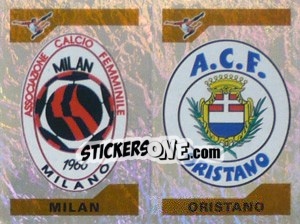 Sticker Scudetto Milan/Oristano (a/b) - Calciatori 2004-2005 - Panini