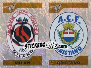 Figurina Scudetto Milan/Oristano (a/b)