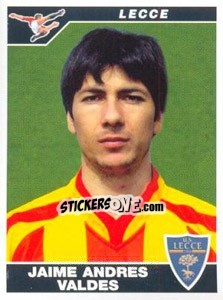 Figurina Jaime Andres Valdes - Calciatori 2004-2005 - Panini